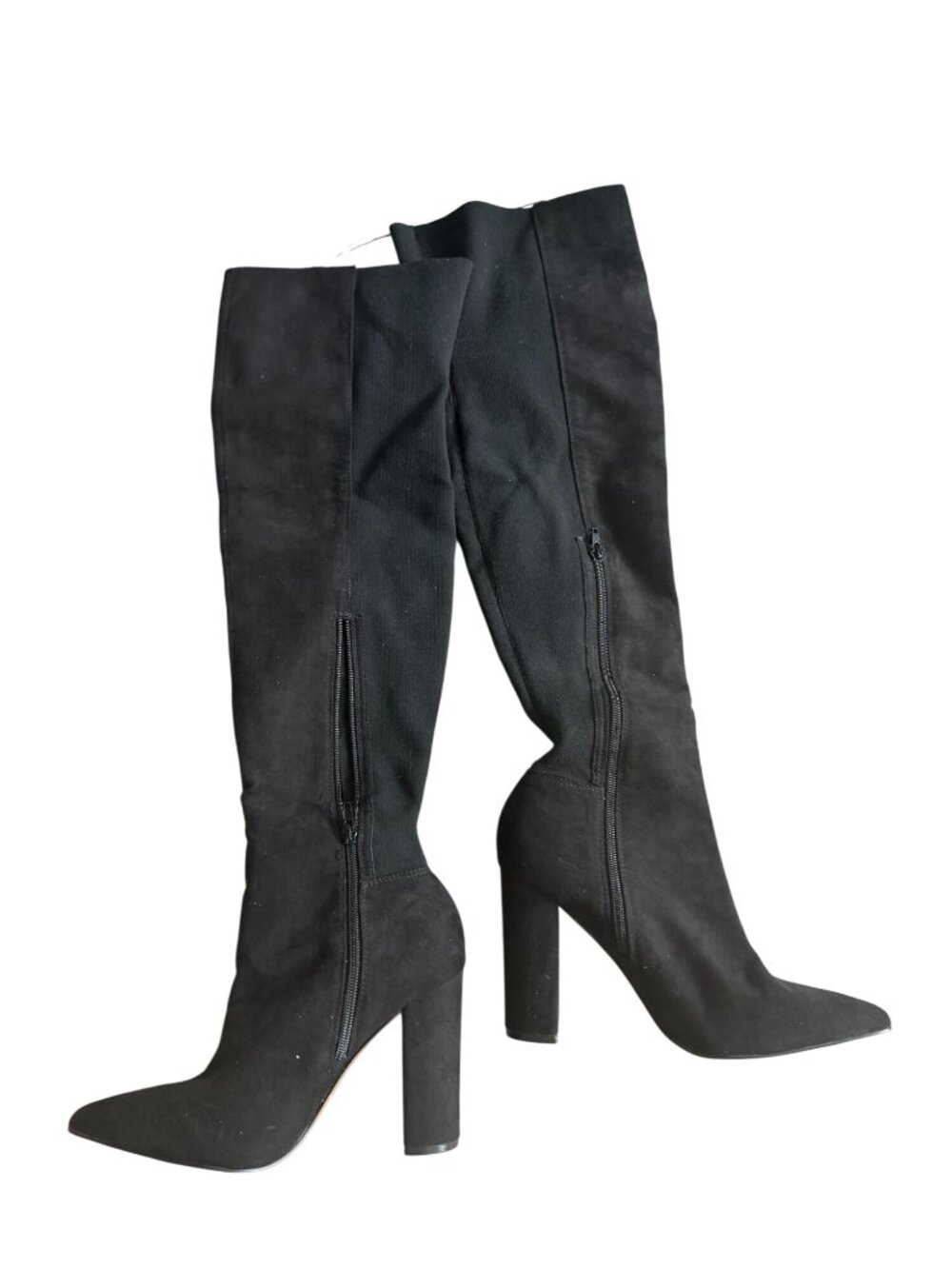 EXPRESS Pull On Black Knee High Stretch Boots Size 8 NEW NWT - Picture 2 of 8